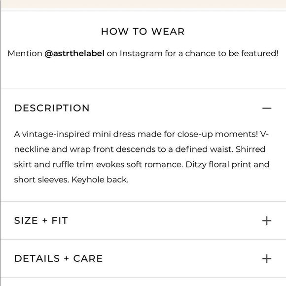 Astr Shirred Bottom Purple Floral Mini Dress NWT - Picture 13 of 15